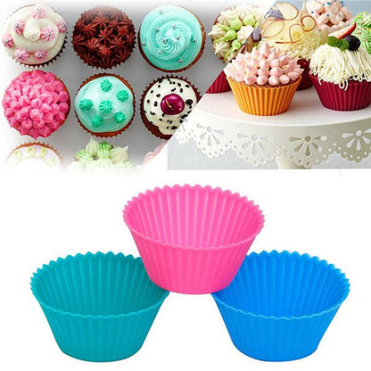 Silicone Cupcake Shaped Baking Mold Fondant Cake Tool Chocolate Candy Cookies Pastry Soap Moulds