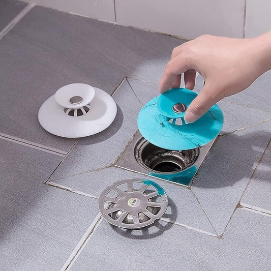 2-in-1 Home Bathroom Kitchen Silicone Stopper (Pack of 2)