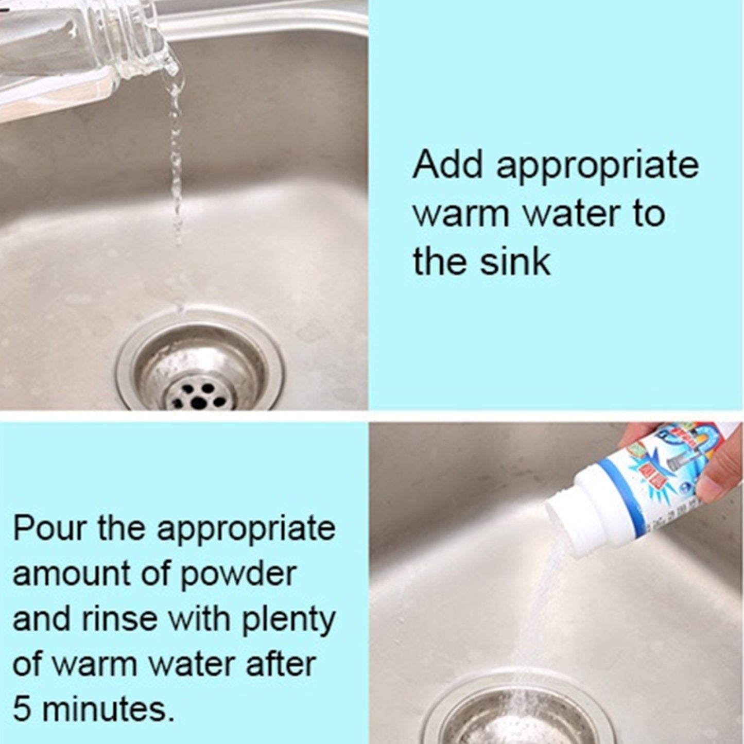Powerful Sink And Drain Cleaner Portable Powder Cleaning Tool Super Clog Remover Chemical Powder Agent For Kitchen Toilet Pipe Dredging