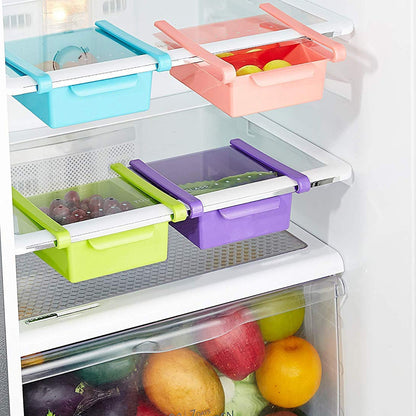 Adjustable Sliding Refrigerator Storage Basket (1 Pc)