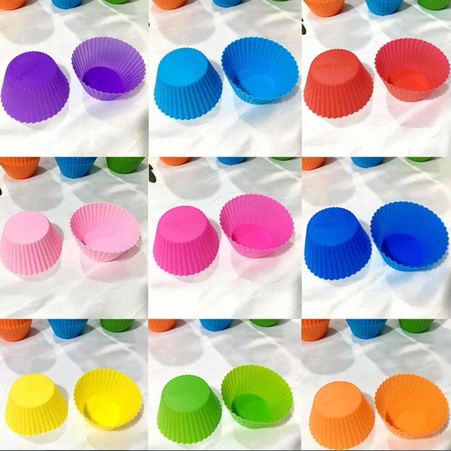 Silicone Cupcake Shaped Baking Mold Fondant Cake Tool Chocolate Candy Cookies Pastry Soap Moulds
