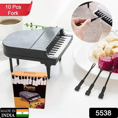 10 Pcs \ Lot Creative Piano Fruit Forks Set Food Sticks For Dessert Fruit Snack Picking Kitchen Dining Tools (10 Pc Set)