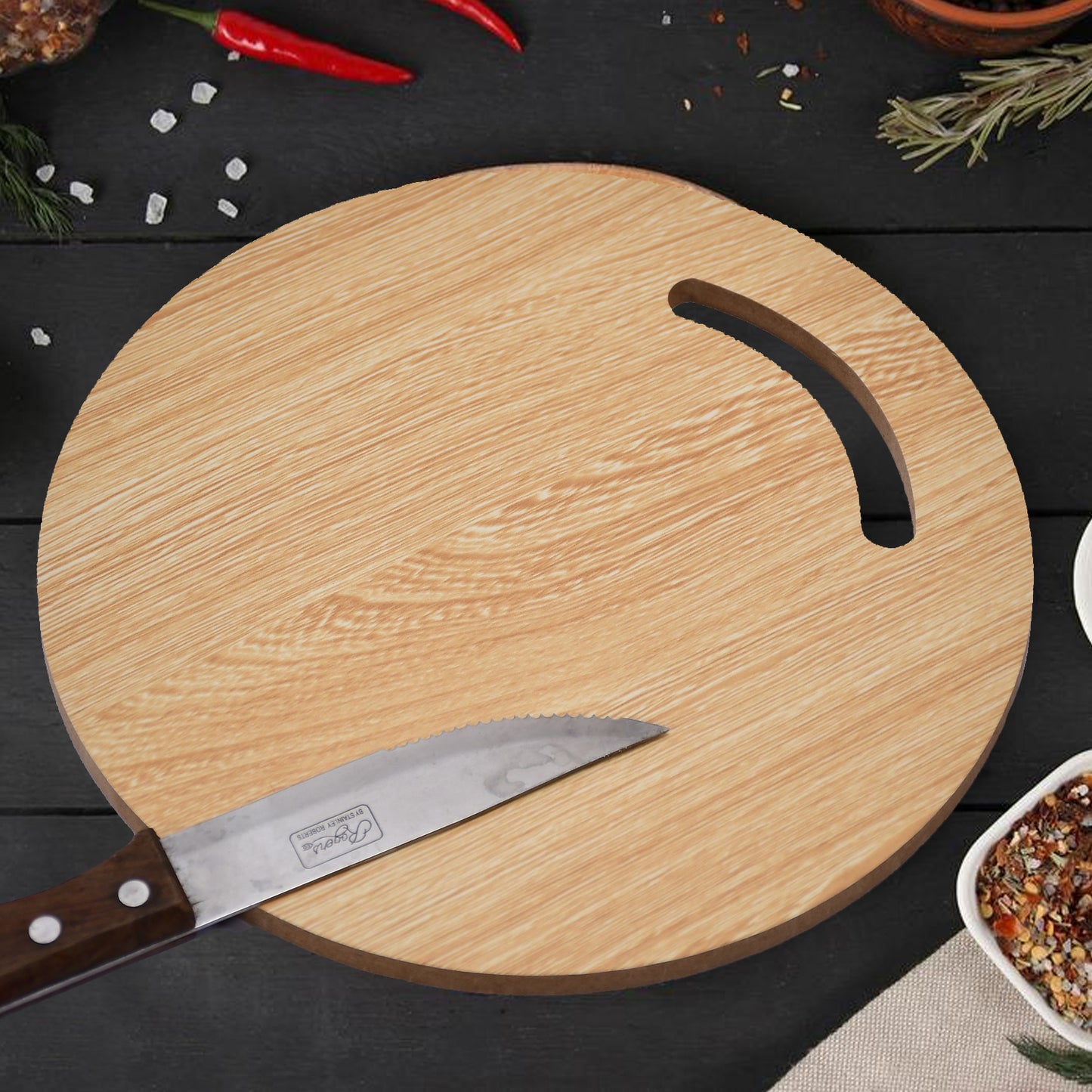 Wooden Round Chopping Board  For Chopping Fruit  Vegetable