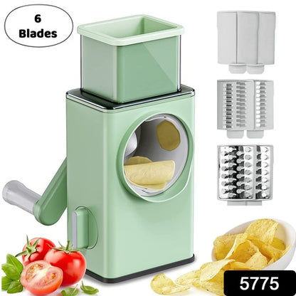 Stainless Steel Vegetable Chopper Veg Chopper And Dicer With 6 Blades  Brush Kitchen Multifunctional Mandoline Vegetable Slicer For Veggies Onion Garlic Potatoes Fruits Cookie Oreo Vegetable Cutter Stable Suction Base For Home Kitchen