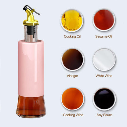 300 Ml Olive Oil Dispenser Bottle Leakproof Condiment Glass Container Non- Drip Spout Soy Sauce Vinegar Cruet Bottle For Kitchen Cooking Bbq Fry For Kicthen Home (300 Ml)