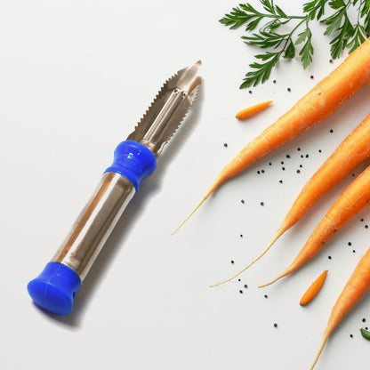 2in1 Multi-purpose Stainless Steel Peeler With Hanging Ring For Vegetables Potato Peeler Carrot Grated Suitable For Peeling And Shredding Fruit And Vegetables Kitchen Accessories Piller (1 Pc)