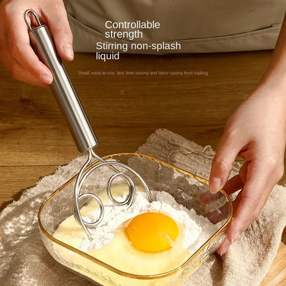 Dough Whisk Premium Stainless Steel Dutch Whisk Dough Hand Mixer Artisan Blender For Egg Bread Cake Pastry Pizza Dough - Perfect Baking Tools Whisking Tirring Kitchen Tools (1 Pc)