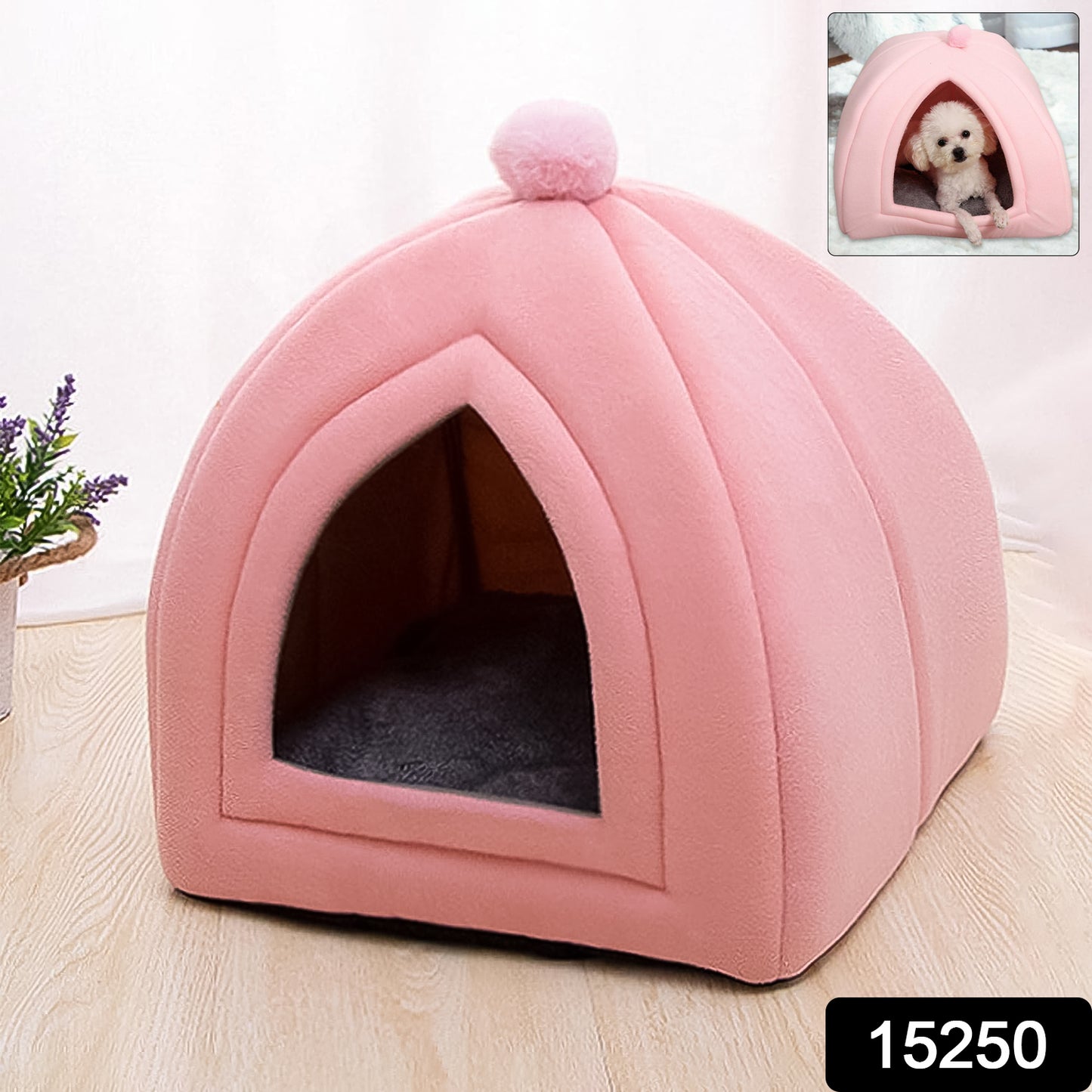Luxury Igloo-style Pet Tent Bed For Small Dogs And Cats (1 Pc)