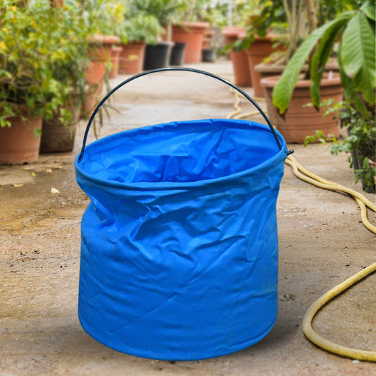 Folding Bucket Portable Round Bucket Simple Bucket With Handle Multi-functional For Outdoor Use Fishing Car Washing Cleaning Disaster Prevention Portable Lightweight Durable (1 Pc  Mix Color)