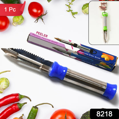 2in1 Multi-purpose Stainless Steel Peeler With Hanging Ring For Vegetables Potato Peeler Carrot Grated Suitable For Peeling And Shredding Fruit And Vegetables Kitchen Accessories Piller (1 Pc)