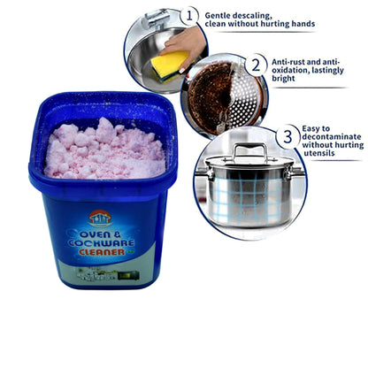 Oven And Cookware Cleaner  Oven And Cookware Cleaner Powder  Stainless Steel Cleaning Powder  Remove Stains From Pots Pans Multi-purpose Cleaner  Removes Household Clean Universal Cleaning Powder For Removing Rust