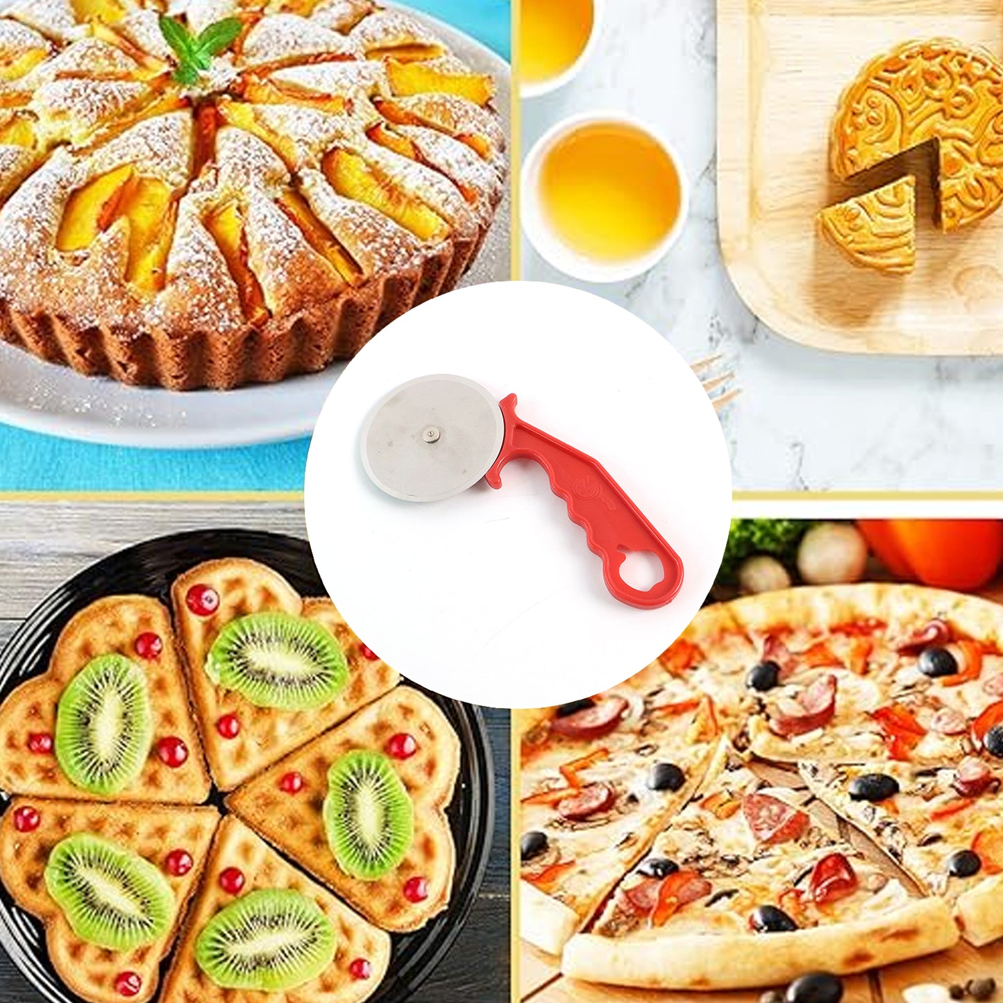 631 Stainless Steel Pizza Cutterpastry Cuttersandwiches Cutter